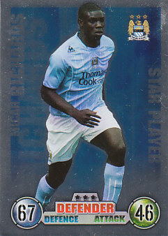 Micah Richards Manchester City 2007/08 Topps Match Attax Star player #341